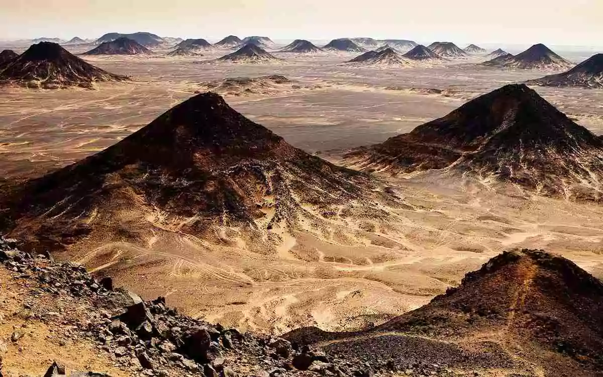 El desierto negro en Egipto
