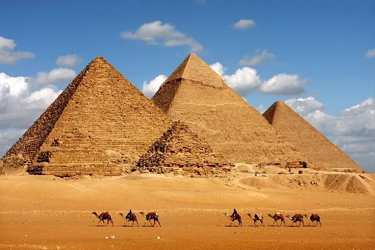 Giza Pyramids and Grand Egyptian Museum from Alexandria Port